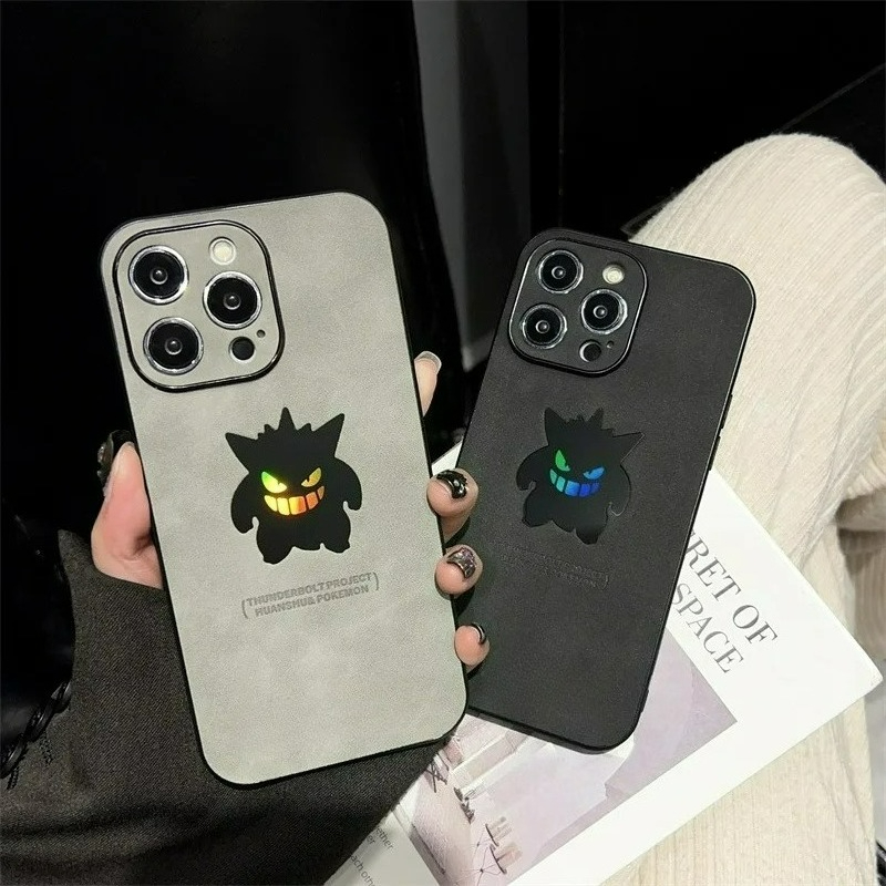 Phone Cases Unique - Cartoon Anime Gengar Pelle Texture Laser