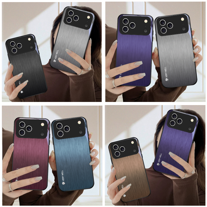 Phone Cases Metal - Custodia per telefono in vetro nero