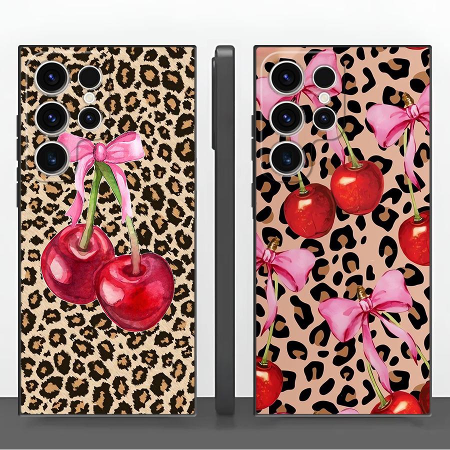 Phone Cases Cherry - Cover per Telefono Leopard Cherry per