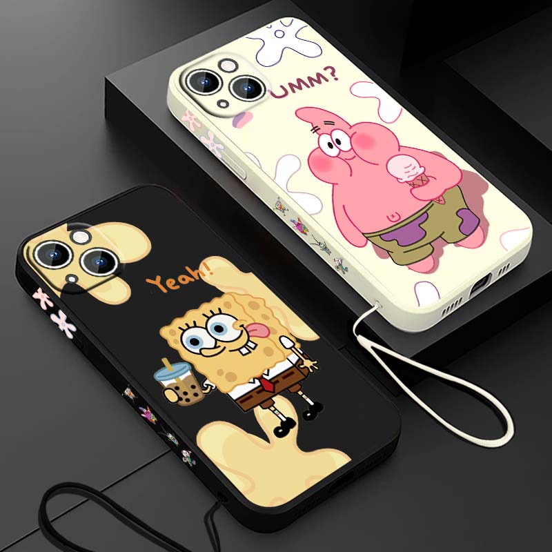 Silicone Liquid Case - Divertente Cover per iPhone Apple S-SpongeBob